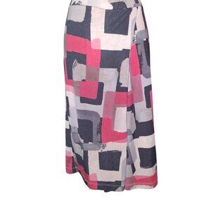 Nally & Millie USA Geometric Print Women's Split Skirt Coulottes Size Small
